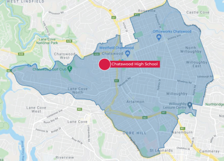 chatswood high school catchment area map