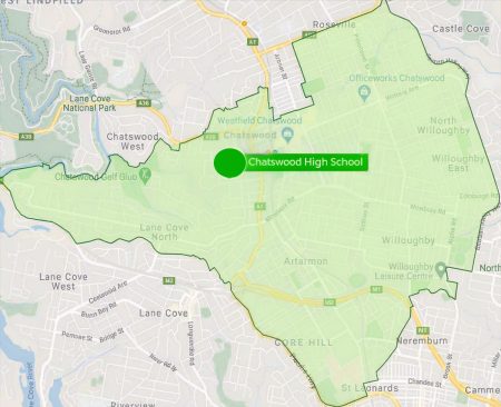 chatswood high school catchment area map