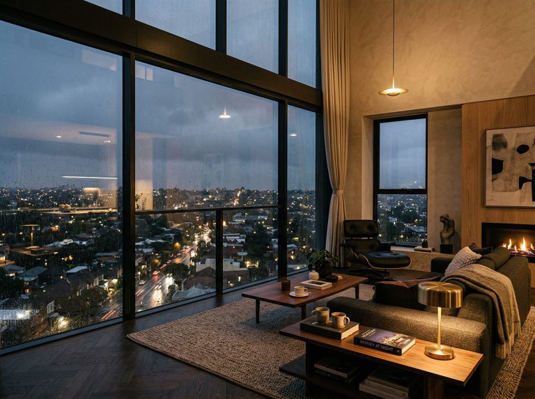 view from a luxury appartment in sydney
