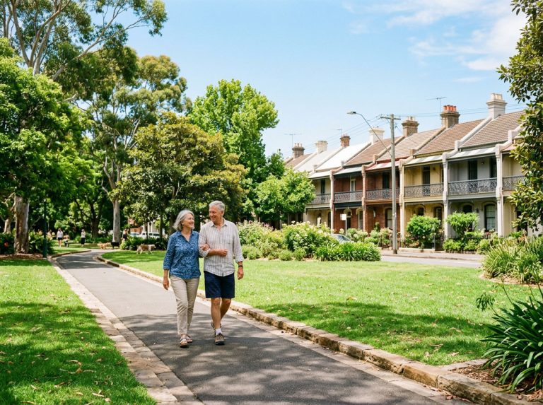 magnific an older couple walking inner west sydney suburbs